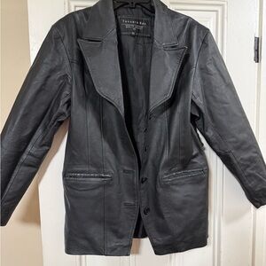 Vintage Y2K ‎ Tanners Bay women's  black leather Jacket Size  L